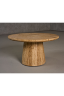 Travertine Marble Round Coffee Table | OROA Modern Velma