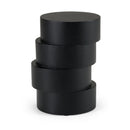 Black Wooden Stacked End Table | OROA Modern Grove