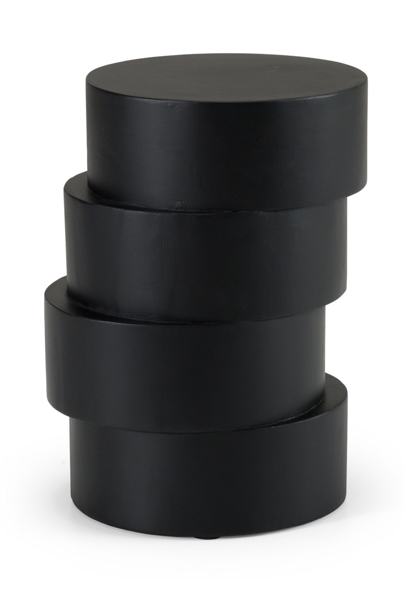 Black Wooden Stacked End Table | OROA Modern Grove  | Oroatrade.com