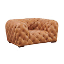 Tufted Italian Leather Lounge Chair | OROA Modern Dexter