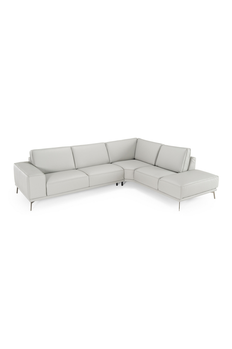 Gray Leather Sectional Sofa | OROA Modern Soho | Oroatrade.com