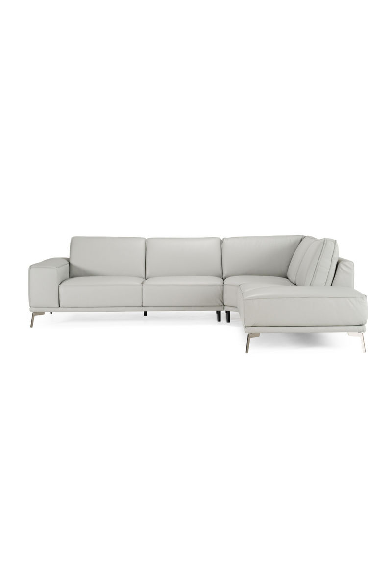 Gray Leather Sectional Sofa | OROA Modern Soho | Oroatrade.com