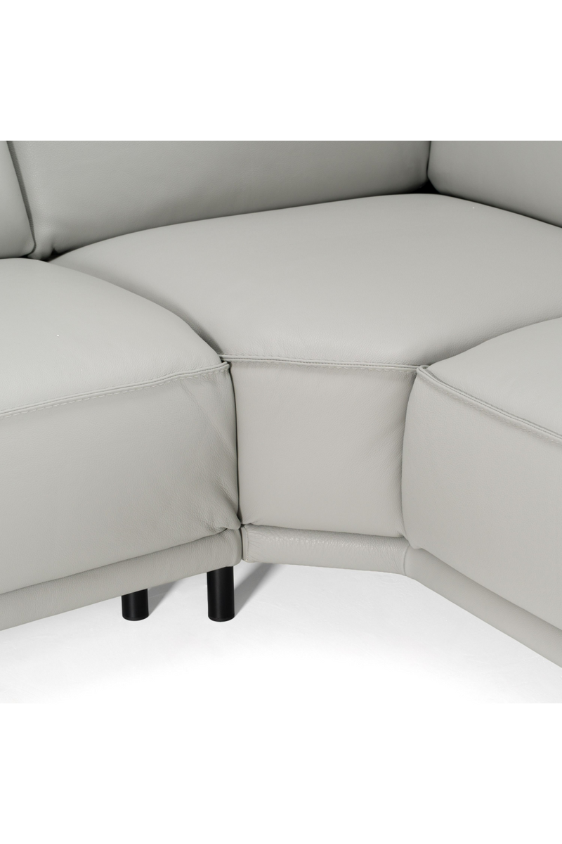 Gray Leather Sectional Sofa | OROA Modern Soho | Oroatrade.com