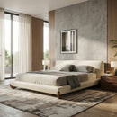 Cream Fabric Bed | OROA Modern Fleury
