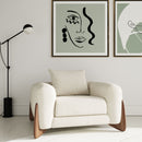 Walnut Leg Cream Lounge Chair | OROA Modern Fleury