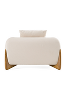 Walnut Leg Cream Lounge Chair | OROA Modern Fleury | Oroatrade.com