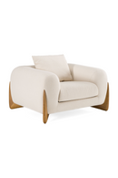 Walnut Leg Cream Lounge Chair | OROA Modern Fleury | Oroatrade.com