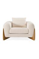 Walnut Leg Cream Lounge Chair | OROA Modern Fleury | Oroatrade.com