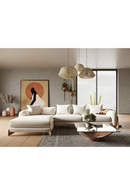 Cream Fabric Sectional Sofa | OROA Modern Fleury | Oroatrade.com