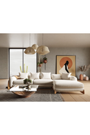 Cream Fabric Sectional Sofa | OROA Modern Fleury | Oroatrade.com