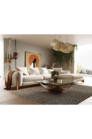 Cream Fabric Sectional Sofa | OROA Modern Fleury | Oroatrade.com