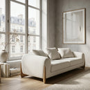Walnut Leg Cream Sofa | OROA Modern Fleury