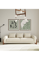 Walnut Leg Cream Sofa | OROA Modern Fleury