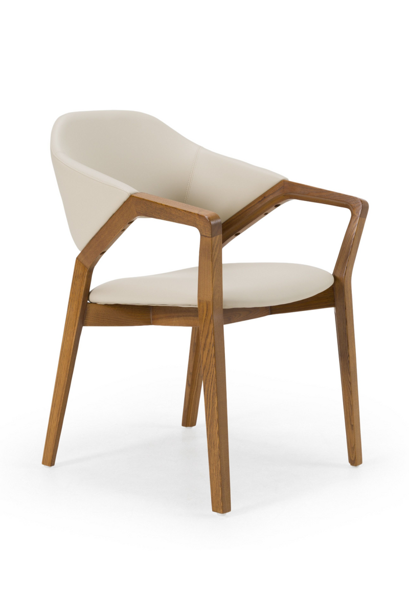 Cream Vegan Leather Dining Chair | OROA Modern Ocasio | Oroatrade.com
