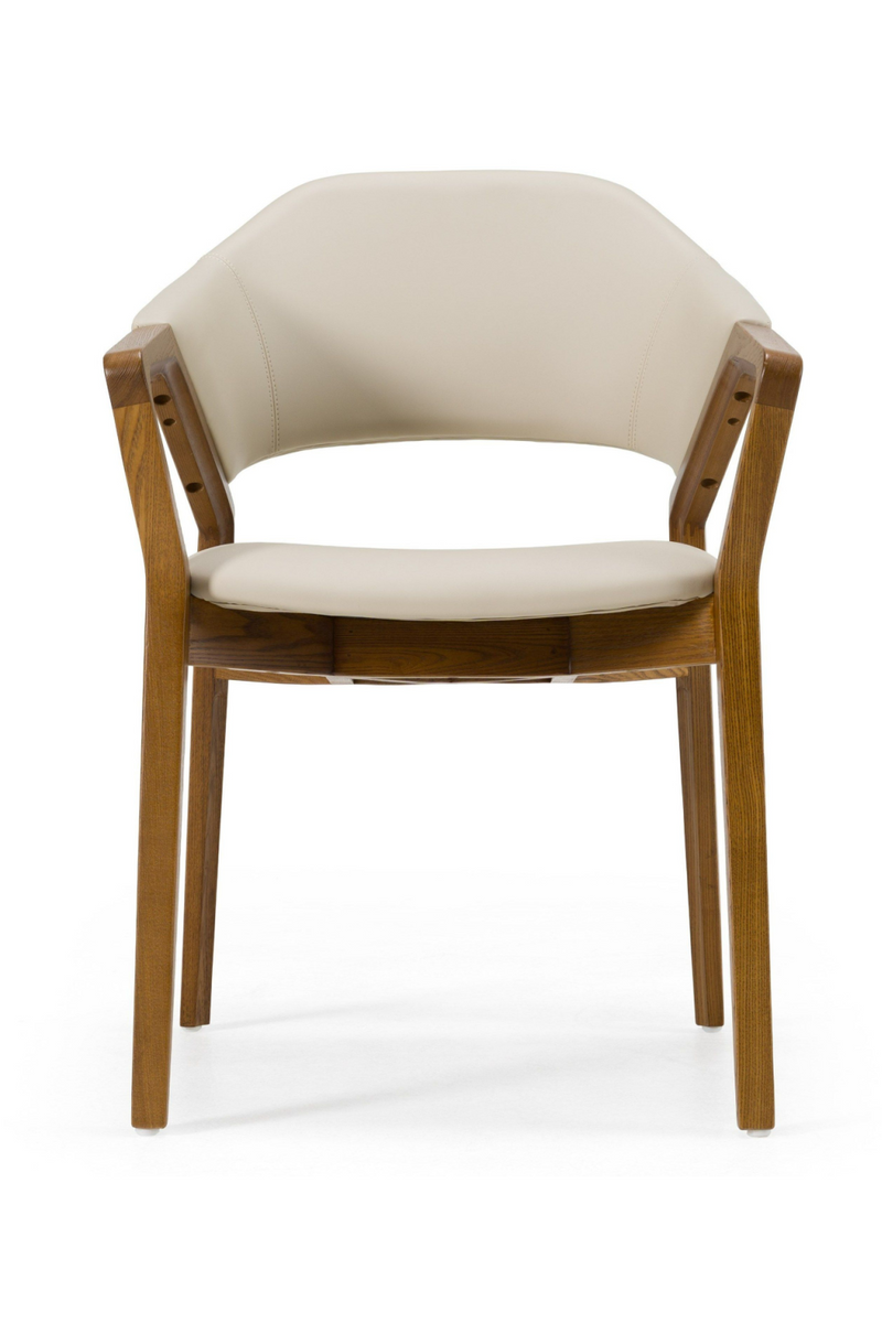 Cream Vegan Leather Dining Chair | OROA Modern Ocasio | Oroatrade.com