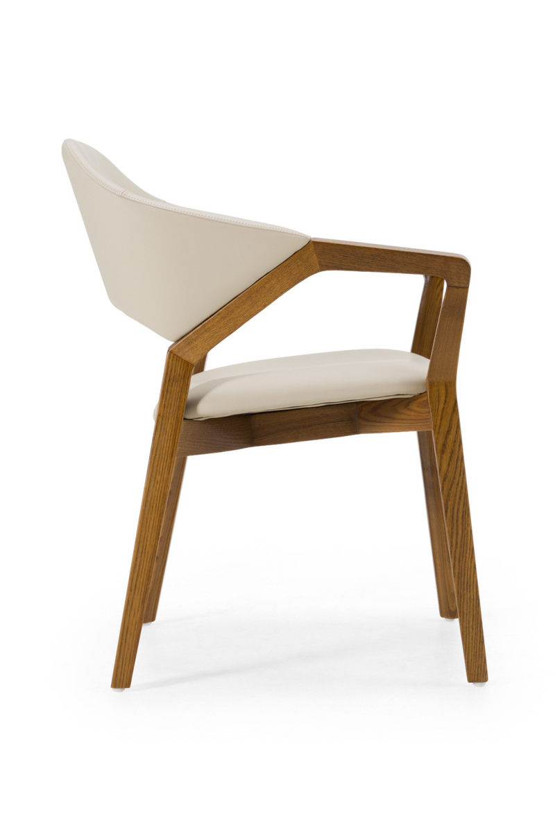 Cream Vegan Leather Dining Chair | OROA Modern Ocasio | Oroatrade.com