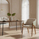 Curve-Back Cream Dining Chair | OROA Modern Lunde | Oroatrade.com