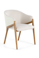 Curve-Back Cream Dining Chair | OROA Modern Lunde | Oroatrade.com