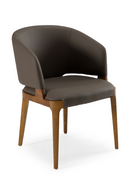 Brown Leatherette Dining Chair | OROA Modern Baskin | Oroatrade.com
