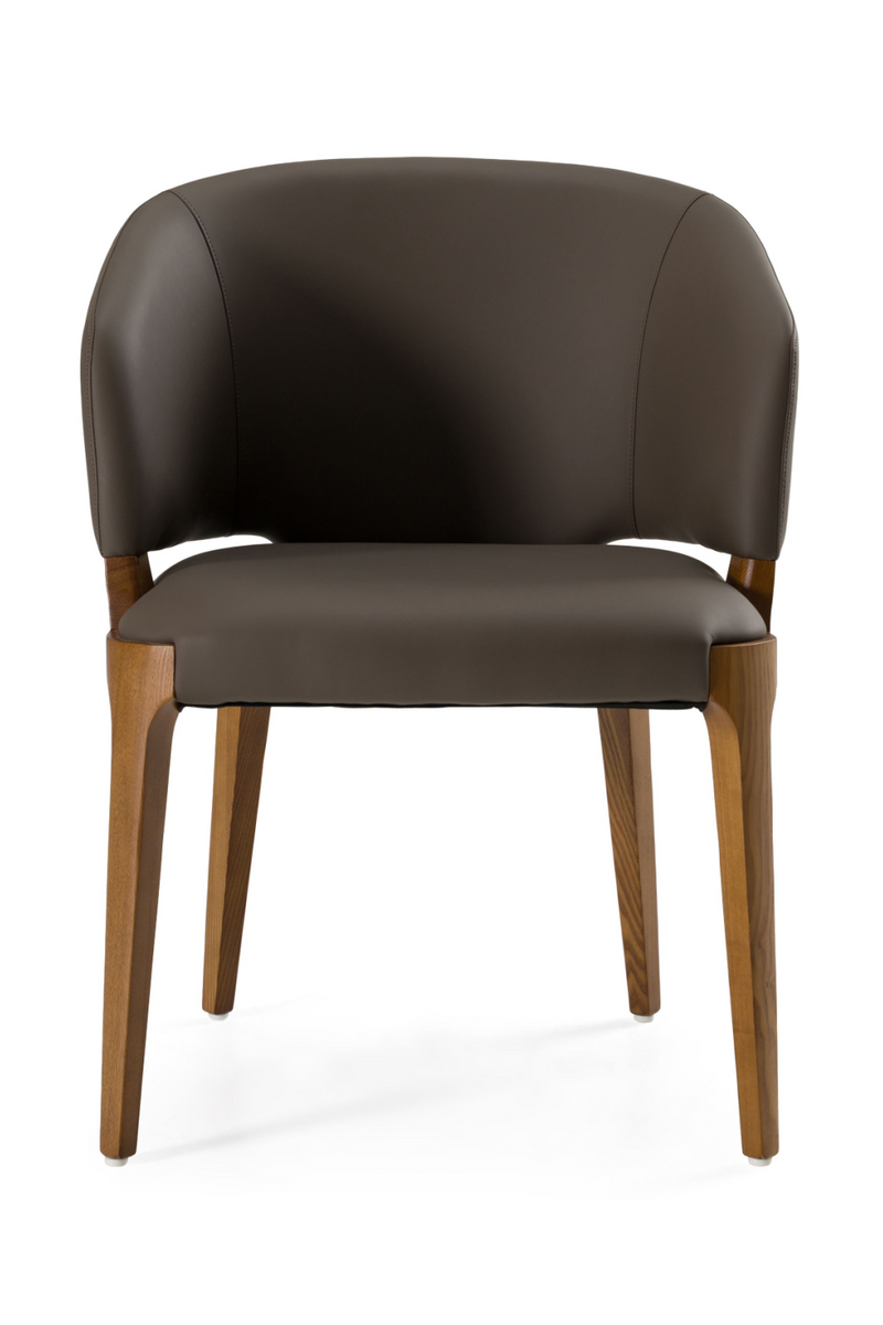 Brown Leatherette Dining Chair | OROA Modern Baskin | Oroatrade.com