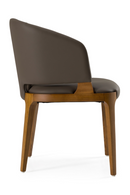 Brown Leatherette Dining Chair | OROA Modern Baskin | Oroatrade.com