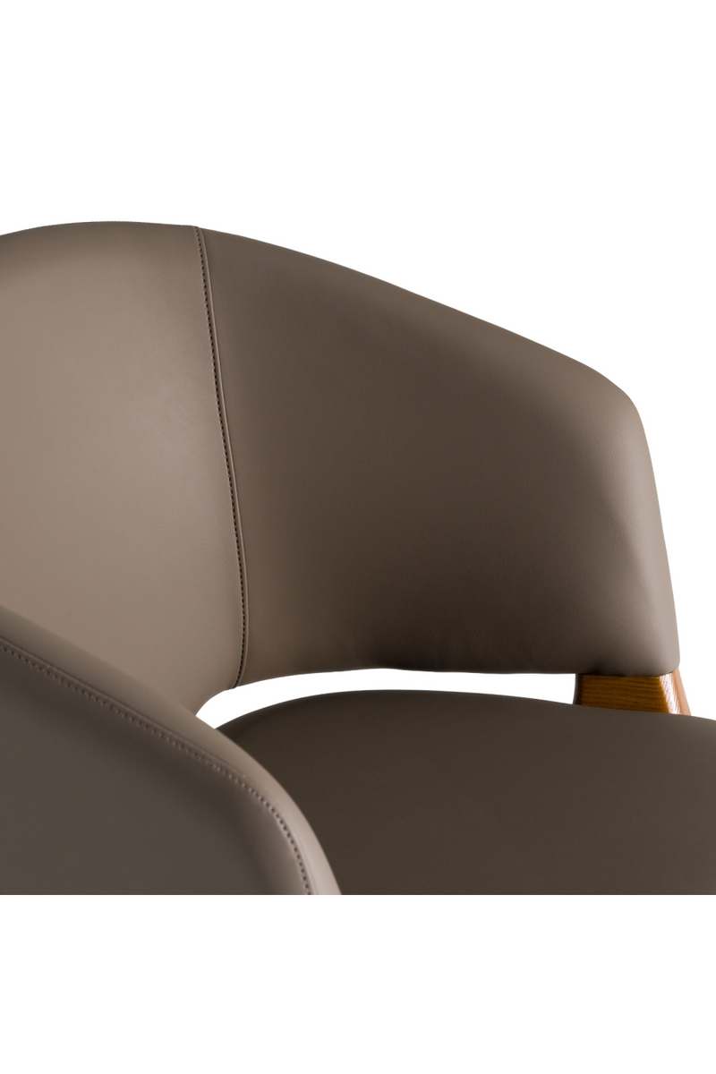 Brown Leatherette Dining Chair | OROA Modern Baskin | Oroatrade.com