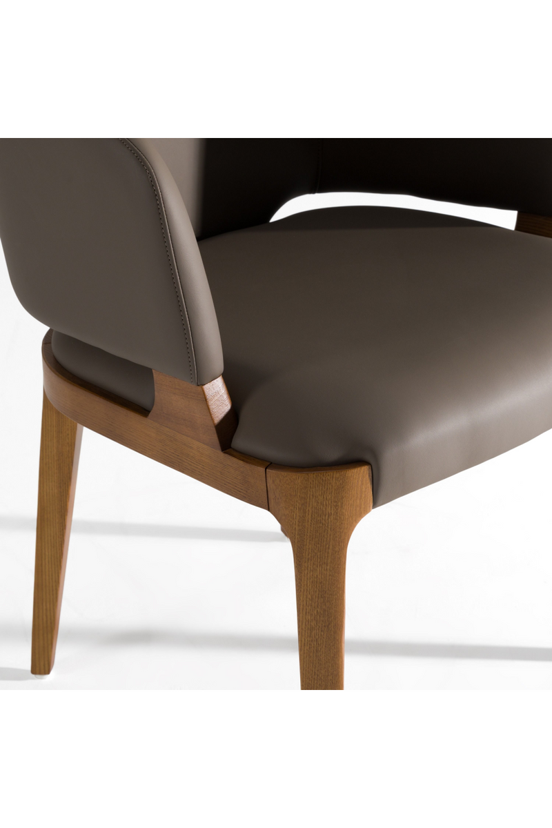 Brown Leatherette Dining Chair | OROA Modern Baskin | Oroatrade.com