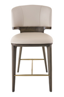 Beige Vegan Leather Counter Chair | OROA Modern Calvary | Oroatrade.com