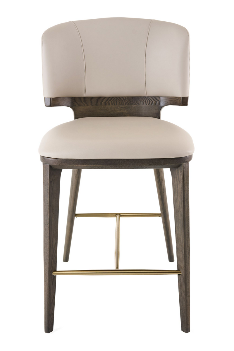 Beige Vegan Leather Counter Chair | OROA Modern Calvary | Oroatrade.com