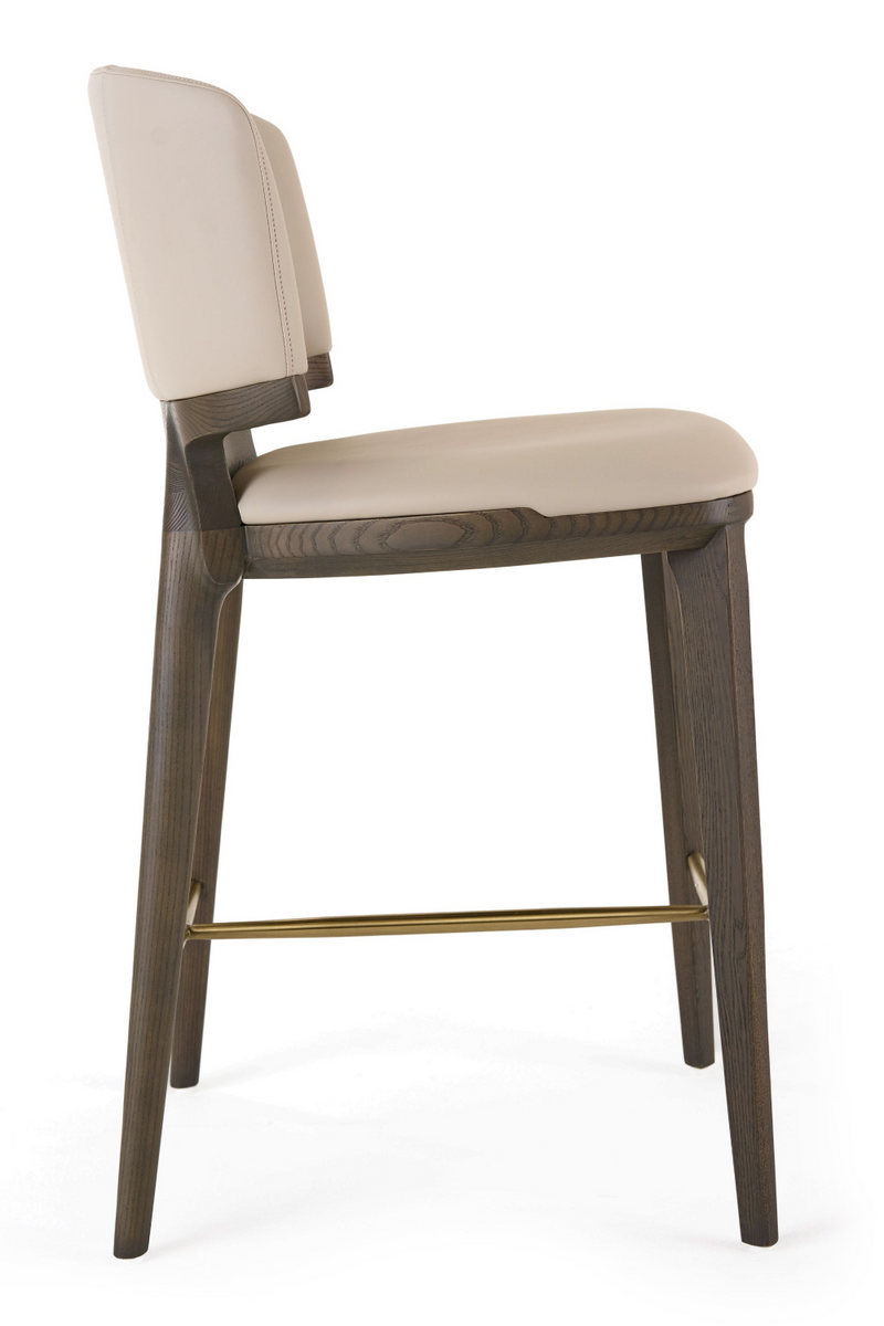 Beige Vegan Leather Counter Chair | OROA Modern Calvary | Oroatrade.com