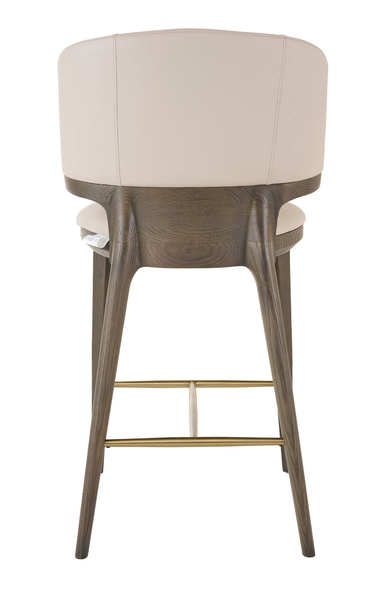 Beige Vegan Leather Counter Chair | OROA Modern Calvary | Oroatrade.com