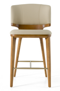 Beige Vegan Leather Counter Chair | OROA Modern Calvary | Oroatrade.com