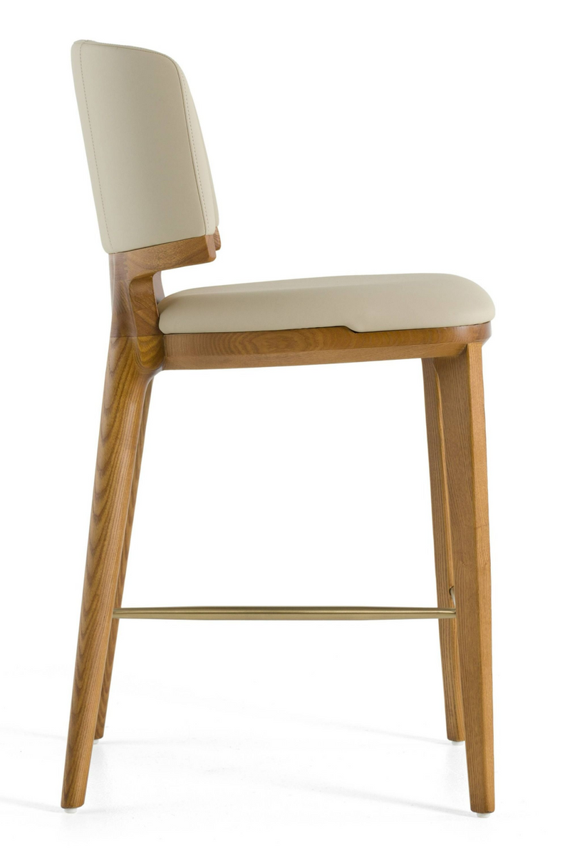 Beige Vegan Leather Counter Chair | OROA Modern Calvary | Oroatrade.com