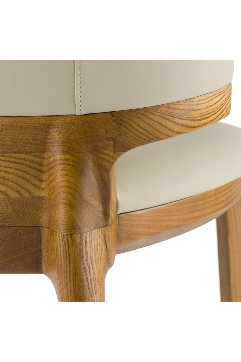 Beige Vegan Leather Counter Chair | OROA Modern Calvary | Oroatrade.com