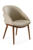 Beige Vegan Leather Dining Chair | OROA Modern Michael | Oroatrade.com