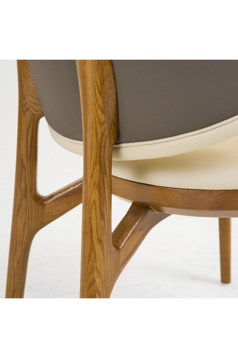Cream Leatherette Dining Chair | OROA Modern Chance | Oroatrade.com