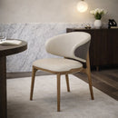 Cream Vegan Leather Dining Chair | OROA Modern Chance | Oroatrade.com