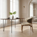 Cream Vegan Leather Dining Chair | OROA Modern Chance