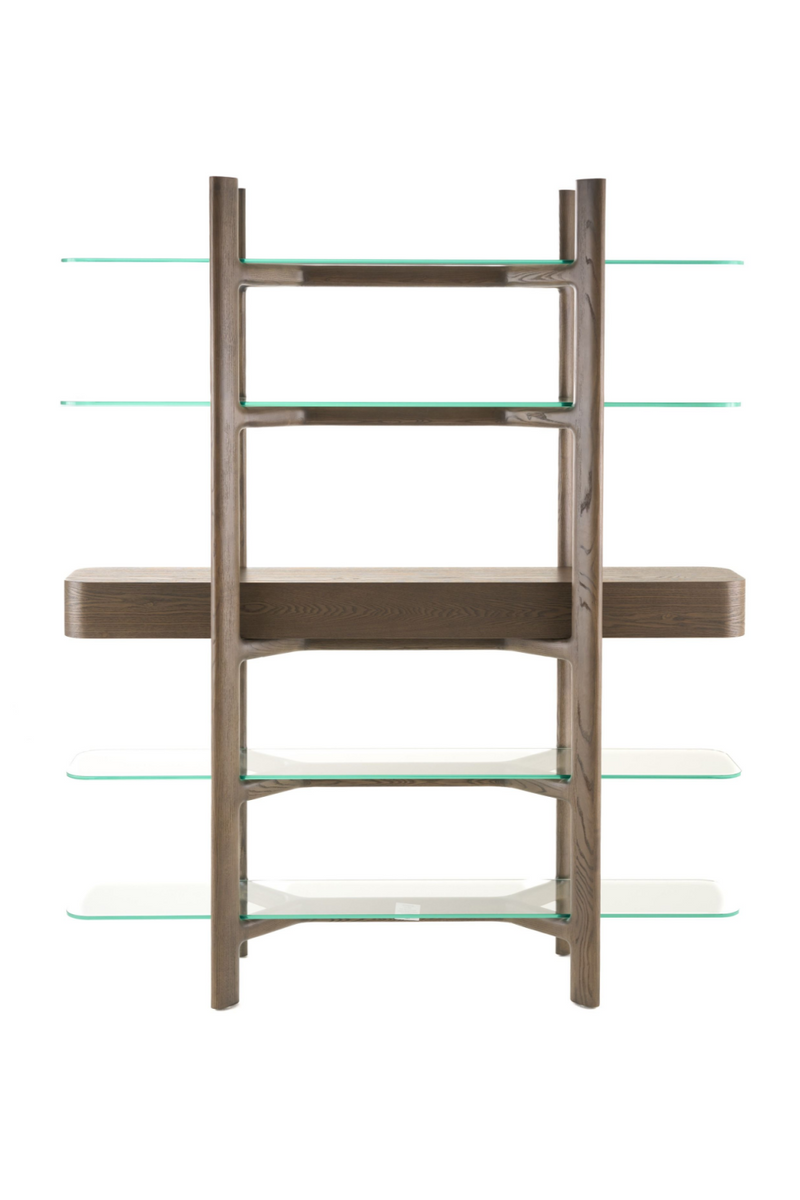 Gray Ash Glass Bookshelf | OROA Modern Rinaldi | Oroatrade.com