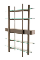 Gray Ash Glass Bookshelf | OROA Modern Rinaldi | Oroatrade.com