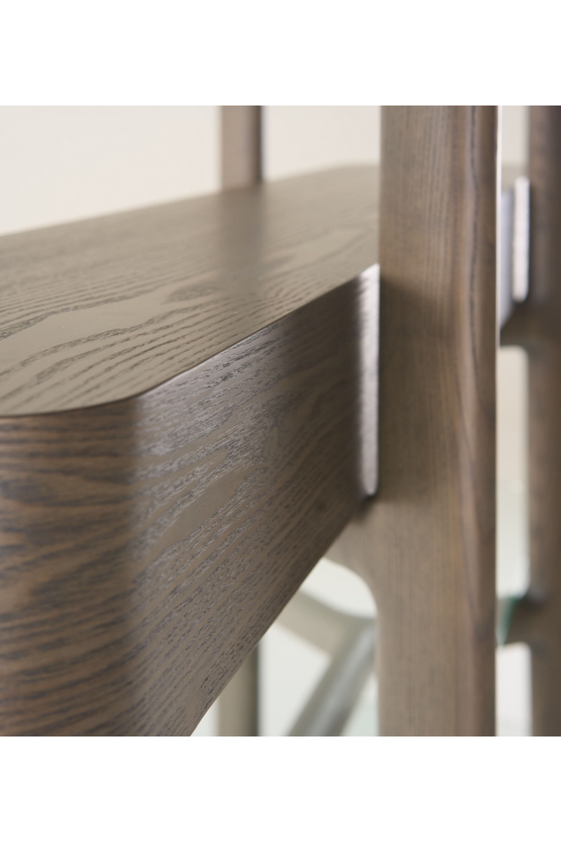 Gray Ash Glass Bookshelf | OROA Modern Rinaldi | Oroatrade.com