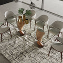 Twisted Wood Base Dining Table | OROA Modern Cleveland