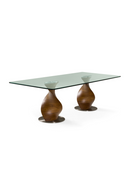 Twisted Wood Base Dining Table | OROA Modern Cleveland
