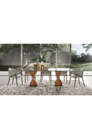 Twisted Wood Base Dining Table | OROA Modern Cleveland