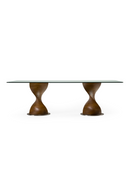 Twisted Wood Base Dining Table | OROA Modern Cleveland