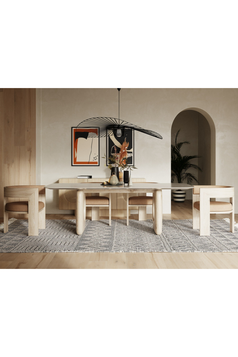 Beige Marble Dining Table | OROA Modern Osaka | Oroatrade.com