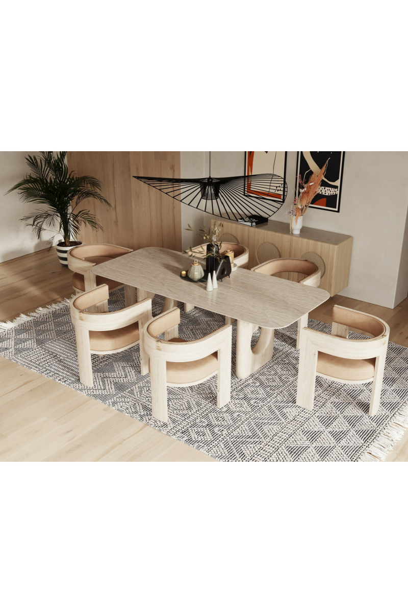 Beige Marble Dining Table | OROA Modern Osaka | Oroatrade.com