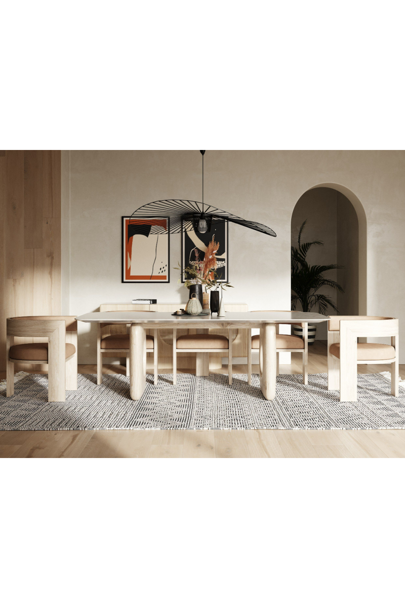 Beige Marble Dining Table | OROA Modern Osaka | Oroatrade.com
