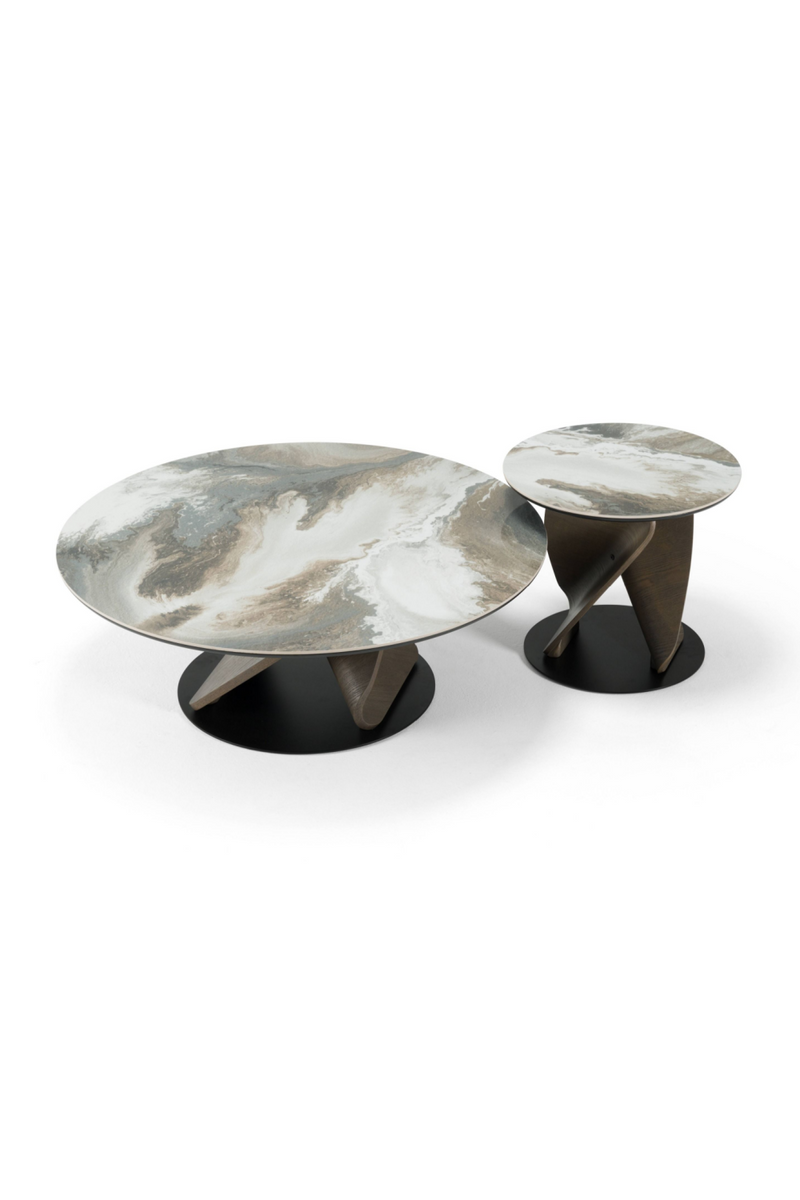 Marbled Ceramic Coffee Table Set (2) | OROA Modern Schiff | Oroatrade.com