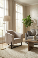 Curved Gray Accent Chair | OROA Modern Forbis | Oroatrade.com